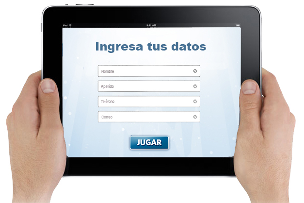 App de registro de datos en iPad con formulario