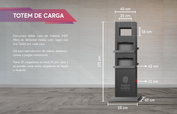 Tótem de carga de celulares