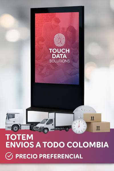 Tótem interactivo de Touch Data con envíos a todo Colombia